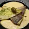 Sea Bream Fillet with Parsley Pesto and Mustard Sauce