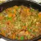 Chicken Livers with Carrots, Onions and Peppers