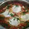 Poached Eggs with Tomatoes and Peppers