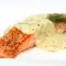 Lachs mit Sahne im Ofen