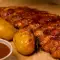 Glazed Pork Ribs and Baked Potatoes