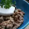 Bulgur with Vine Leaves and Pork