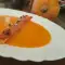 Crema de calabaza y gambas