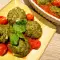 Spinach and Dry Bread Patties with Tomato Ragout