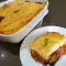 Moussaka griega con calabacín, berenjenas y carne