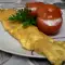 A La Minute Omelette with Stuffed Tomatoes