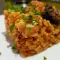 Arroz con chucrut, bacon ahumado y embutidos