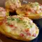 Oven-Baked Potatoes with Ham and Mozzarella