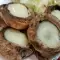 Stuffed Mushrooms with White and Yellow Cheese