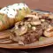 Steak with Mushrooms and Potatoes in the Oven