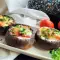 Stuffed Portobello Mushrooms with Bacon and Cheeses