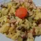 Scrambled Eggs with Sausage and Mushrooms