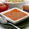 Gazpacho with Dill and Olive Croutons