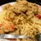 Spaghetti Stroganoff with Meatballs