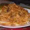 Spaghetti with Minced Meat and Mushrooms