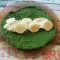 Spinach Pancakes with Banana and Cottage Cheese