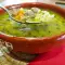 Nettle Soup with Rice and Mushrooms