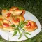 Stuffed Baskets with Emmental and Tomatoes