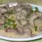 Chicken Gizzards with Mushroom-Garlic Sauce