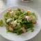 Green salad with Radish and Crab Rolls