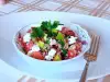 Glutenfreier Salat mit Buchweizen und Tomaten