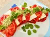 Caprese Salad with Purslane Pesto