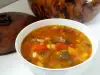 Beans with Porcini Mushrooms in a Clay Pot