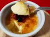 Cream Brulee with Cream and Milk