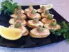 Bruschetta with Cream Cheese and Salmon