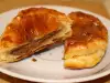 Puff Pastries with Peanut Butter and Liquid Chocolate