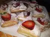 Stracciatella Cream Puff Pastries with Strawberries