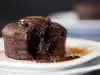 Homemade Chocolate Souffle with Butter