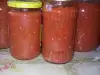 Peppers with Tomato Sauce and Garlic in Jars