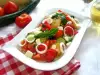 Tomato Salad with Zucchini and Goat Cheese