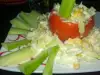 Thracian-Style Stuffed Tomatoes with Cabbage, Corn and Mayonnaise