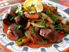 Pan-Fried Livers with Mushrooms and Peppers