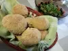 Small Bread Buns with Buckwheat, Cottage Cheese and Parmesan