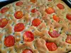 Focaccia con hierbabuena y tomates cherry