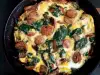 Frittata with Spinach, Sausage and Mushrooms