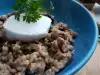 Bulgur with Vine Leaves and Pork