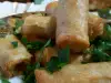 Crispy Spring Rolls with Vegetables and Minced Meat