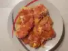 Baked Potatoes with Processed Cheese and Ham