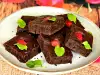 Keto brownies met frambozen