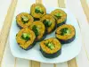 Veggie Golden Kimbap with Avocado and Spinach