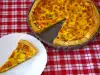 Puff Pastry Quiche with Ham, Yellow and White Cheese