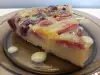 Clafoutis boracho con fresas y cerezas