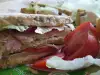 Club Sandwich with Bacon and Cheese