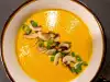 Autumn Pumpkin Cream Soup with Mushrooms