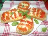 Crostini with Tomatoes and Mozzarella