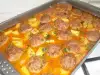 Albóndigas de carne con patatas al horno